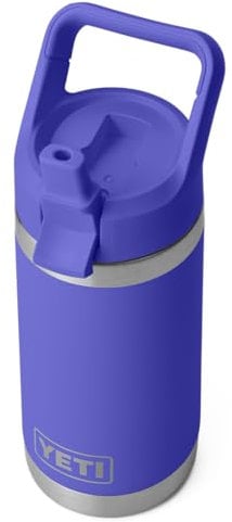 YETI Rambler Jr Kids Bottle, Vacuum Insulated Stainless Steel Bottle with Straw Cap, Ultra Marine Violet, 12 oz (354 ml)