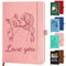STREADVE Notizbuch Personalisiert mit Gravur Foto Logo Leder Notizbuch A5 Liniert Personalisiertes Notebook Tagebuch Geschenk für Geburtstag Valentinstag Erwachsene Frauen