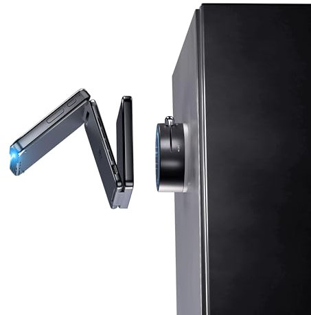 Aurzen Magnetische Halterung für Zip Beamer – Starker Halt, kabellos, kompatibel mit glatten Oberflächen (Glas, Spiegel, Tisch)