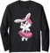 Lapin gothique rose en robe rose pastel gothique Manche Longue