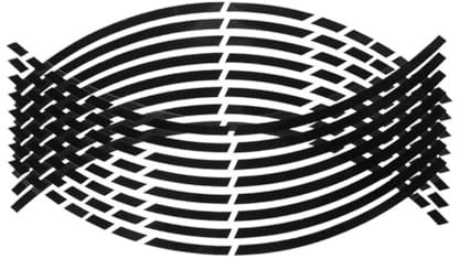 Adesivo per ruote di moto Per Ya&maha Adesivi Ruote Moto Decalcomanie 17/18 Pollici Cerchio Riflettente Adesivi per ruote(Yellow)