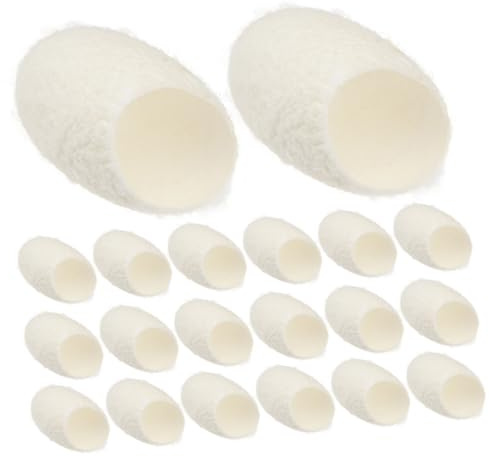 Seidenball aus Seide und Peeling für Gesichtsreinigung | Weiß, Hautpflege Anwendung, 100 Stück-pack, zur Reinigung der Haut und Mitesserentfernung im Gesicht