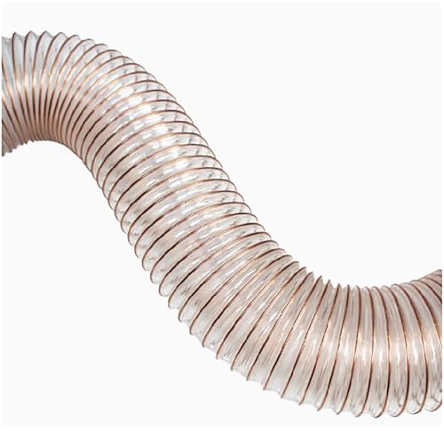 COYOUCO Tuyau De Dépoussiérage en PU, Diamètre Intérieur De 63 Mm, Longueur De 1 M, Tuyau D'Aspiration Transparent Flexible pour Aspirateur Industriel,0.63mm
