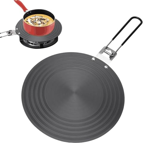 adaptateur à induction, disque convertisseur à induction de 24 cm pour plaques de cuisson, disque adaptateur avec poignées pliables pour plaques en aluminium - Pour cuisines domestiques et