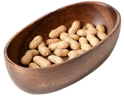 Dtaigou Salad Bowl | Vintage Walnut Serving Tray Centerpiece | Serving Bowl For Salad | For Nuts Snacks Sandwiches Fruits Appetizers Dip Sauce Candy Desserts
