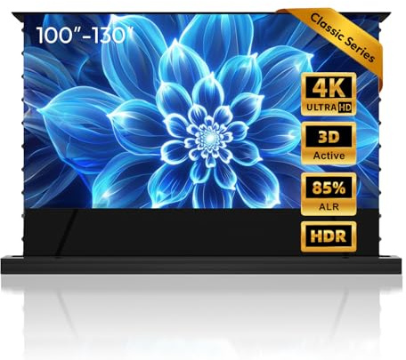 NothingProjector Projector Screen ALR, 120 inch, Ambient Light Rejecting, 4K UHD, Motorized Floor Rising Electric with Remote, Ground Up for Ultra Short Throw Projectors