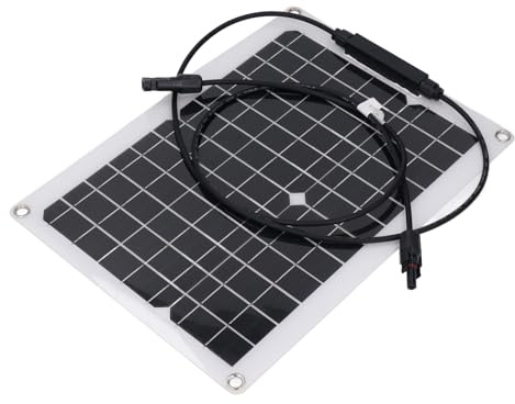 Aramox 15 W Monokristallines Solarpanel, Flexibles Kit 18 V mit Überlastschutz, Kleines, Leichtes Solarladegerät für Wohnmobil, Camping, Boot, Netzunabhängige Autobatterie