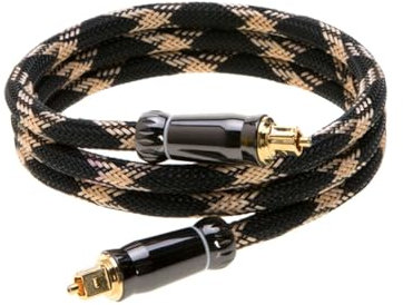 Cables Direct Online 3FT Premium Toslink Optical Audio Cable High Fidelity Digital Fiber Optic Cord for Home Theater, Sound Bar, Gaming Consoles Durable Nylon Braided Design Gold-Plated Connectors