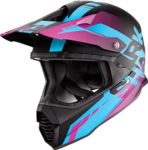 Shark Varial Anger Crosshelm Schwarz Blau Lila KBV Größe XS