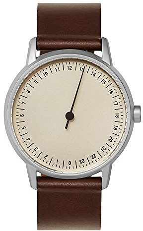 slow Round 06 - Dark Brown Leather, Silver Case, Crème Dial