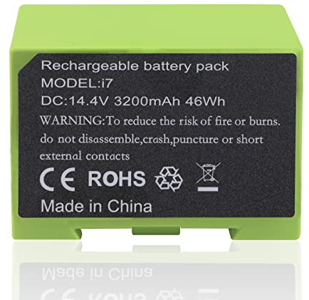 ANTIEE 3200mAh i7 i3 i4 Batteria Replacement per iRobot Roomba i7 i7+ 7150 7550 i7558 i3+ 3150 3550 3558 i4 i4+ 4150 4550 4552 E5150 E5152 E5154 E5158 E6 6198 ABL-D1 4624864 Vacuum Cleaner 46Wh