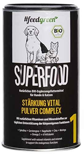 FeedGreen Pulver I Hundefutter I Katzenfutter I Stärkung I Natürlich I 200g