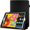 TECHGEAR Leather Case for Apple iPad 10.2 2021/2020 / 2019 [9th / 8th / 7th Generation] Premium PU Leather Slim Folio Case Cover with Stand, Hand Strap & Auto Sleep/Wake Function [Black]