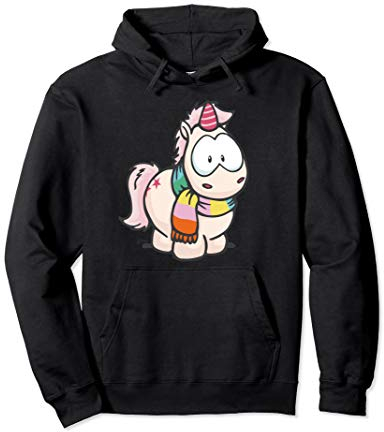 Winter - Einhorn mit Schal designed by NICI Pullover Hoodie