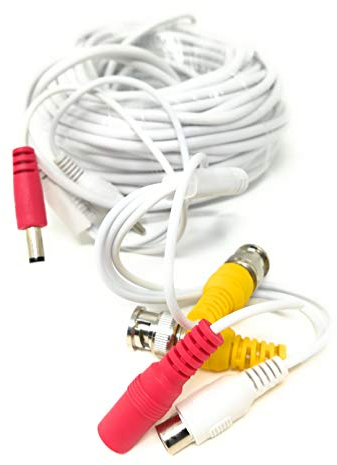 TEMPO DI SALDI Cable de 20 Metros para cámaras de Audio y vídeo AHD 1080p, RCA, BNC y alimentación