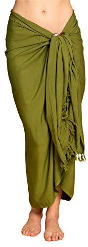 PANASIAM Sarong uni olive, 190x116cm