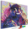 murando - Malen nach Zahlen DJ Schimpanse Tier Musik Music bunt 50x40 cm Malset mit Holzrahmen auf Leinwand für Erwachsene Kinder Gemälde Handgemalt Kit DIY Geschenk Dekoration