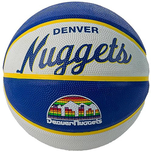 Wilson Mini-Basketball TEAM RETRO, DENVER NUGGETS, Outdoor, Gummi, Größe: MINI