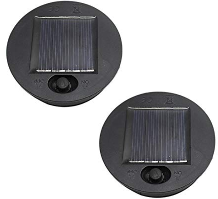 Solar Lights Replacement Top, 2pcs Solar Lantern Lights Panel Replacement Top, Solar Led Lamp Battery Box for Outdoor Hanging Lanterns Garden Patio Walkway Yard Decoration