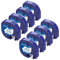8 x Aken Etikettenband Kompatibel mit Dymo Letratag Schriftband 12mm x 4m, Kompatibel mit Dymo Letratag XR LT100H LT100T A91201 91221 Plastic White 12mm x 4m