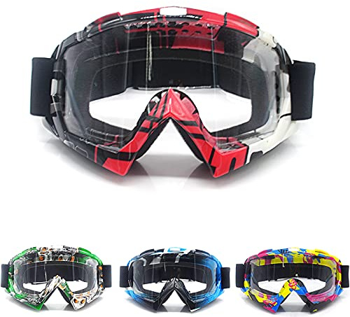 APEBAZY Motocross Brille Motorradbrille Off Road Racing Crossbrille Anti Fog UV Schutzbrille Sportbrille Skibrillen Radbrille für ATV Dirt Bike