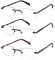 JJWELL 3 STÜCKE Lesebrille Herren Mit Blaulichtfilter, Randloser Rahmen Blaulicht Herren Lesebrille, Metall Lesebrillen Lesehilfe, Anti-Augenbelastung/UV, Anti-Blaulicht Brille Mit Sehstärke 2,25