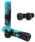 Core Stunt-Scooter Tret-Roller Hand Griffe Soft lang mit Barends/Grip + Fantic26 Sticker (Artic Schwarz/hell Blau Swirl)