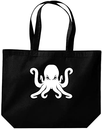 ShirtInStyle Beutel Sailing Motive Krake Kraken Tasche Großer Beutel, Farbe Schwarz