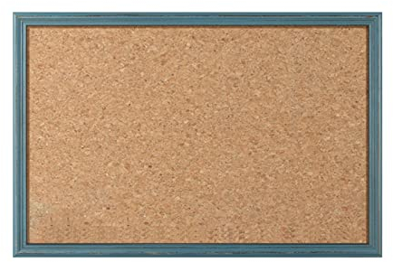 LIU- Pinnwand Aus Kork Mit Blauem Retro-Rahmen, Dekorative Pinnwand Für Wände, Mit Stecknadeln, Für Home Office School Memo Vision Board (Size : 90X120CM)