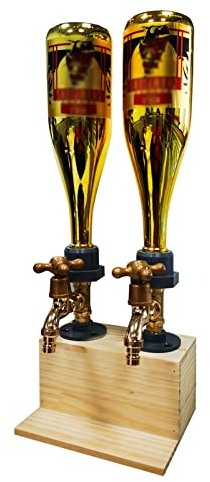 Biersäule Zapfsäule, Weinholzspender, Geschenk Zum Vatertag, Wasserhahnform, Wein-Bierhahn-Holzspender, für Party-Dinner, Bars, Heimtextilien(Color:B)