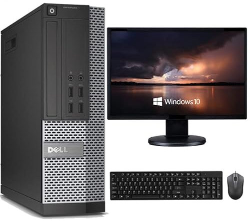 Gaming PC OptiPlex SFF Desktop Computer i7 3770 16GB RAM 256GB SSD + 1TB HDD + GT1030 2GB 22” Refurb TFT + Gaming Keyboard & Mouse Windows 10 Pro (Renewed)