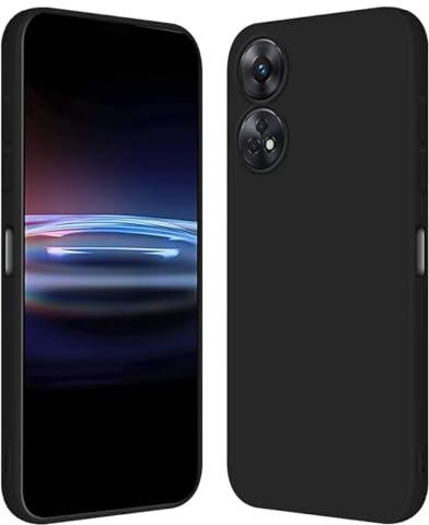 RankOne Custodia per OPPO Reno 8T (6.43 Inches) Cover Morbida in Silicone TPU - Nero