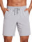 CRZ YOGA Herren Sports Shorts Schnelltrocknend Fitness Kurz Hose Laufshorts mit Taschen - 23cm Möwe Grau L