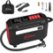 ROCGORLD R8 Gonfleur de pneu portable Compresseur d'air DC 12 V Compresseur d'air portable avec grand double écran numérique, pompe à air 3 fois plus rapide pour voiture, vélo, balle, moteur