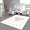 Teppich-Traum Kinderteppich groß Hochflor Herzen Punkten weich pflegeleicht in Creme, grau 160 x 230 cm