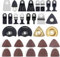 Sägeblätter Kit, 122-teiliges oszillierendes Multitool Sägeblatt Zubehör Set, Multifunktionswerkzeug Zubehör Set für Fein Multimaster, Dremel, Makita, Dewalt