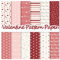 Whaline 24 Blatt Valentine Muster Papier Boho Scrapbook Spezialpapier Rosa Punkt Streifen Doppelseitiges dekoratives Bastelpapier für DIY Kartenherstellung Fotoalbum Journal Dekor, 15,2 x 15,2 cm