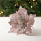 CULASIGN 6 Stück Weihnachtsblumen Glitzer Blumen Weihnachten Deko Weihnachtsbaumschmuck für Weihnachtsbaum Weihnachtskranz Hochzeits Garten Neujahr (Rosa,6 Stück)