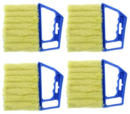 Beelooom 4 StüCk Handjalousien-Reiniger, RollladenbüRste, Staubentferner für die Klimaanlage, Zuhause, LüFtungsschlitze, Ventilatoren, FensterläDen, Blau