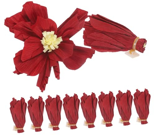 DIYEAH 10st Blumenstrauß Aus Krepppapier Boho Staubige Rose Blumendekor Aus Krepppapier Blumenbasteln Zum Hängende Papierblumen Partypapierblumendekor Künstliche Böhmen Baby