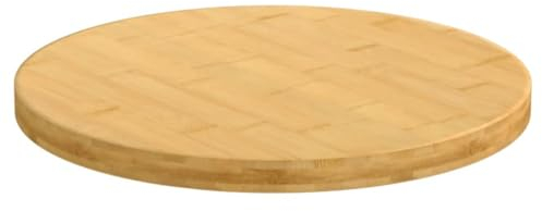 FOZICV Tischplatten Table Top Tischplatte Rund Ø50x2,5 cm Bambus Couchtisch Rund Bambusplatte Bambusmöbel Möbelplatten Esstischplatte Werkbankplatte Deckplatte Schreibtischplatte