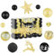 102 Stück Weihnachtskugeln Schwarz Gold - Christbaumkugeln Plastik, Kunststoff, Weihnachtsbaumschmuck, Christbaumschmuck, Ceihnachtsbaumkugeln, Christmas Decorations Set