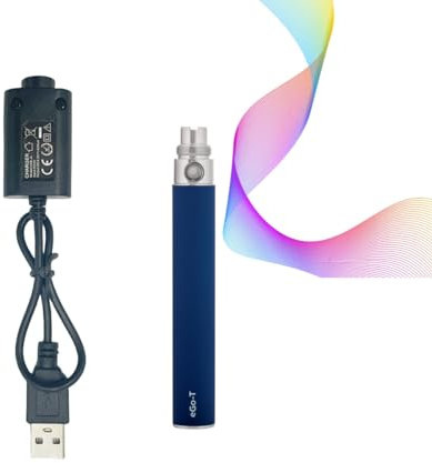 1100mAh eGo-T vapes battery, eGo Ecigarette Batterie,E-zigaretten & zubehör,EGO/510 Gewinde, passend für CE4, MT3, H2, CBD und andere Zerstäuber,Einzelverpackung (blau)