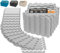 Ediesi, Bodenschutzmatte Fitness, Puzzlematte Boden, Pool Schutzmatte, Home Gym, Tatami, Gummimatte, Gym Matte (18 Uds / 30x30x1 cm/Grau)