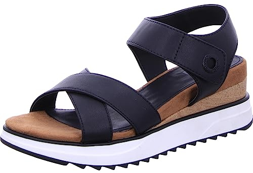 s.Oliver Damen Sandalen mit Keilabsatz Vegan, Schwarz (Black), 41 EU