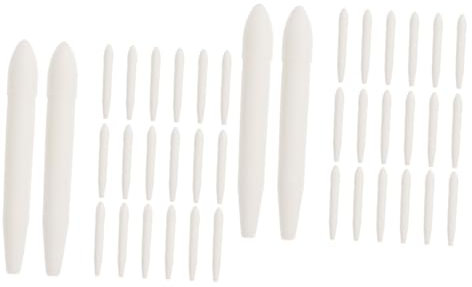 Lurrose 40 Pcs Acrylic Paint Pen Nibs Marker Pen Nibs Replacement for Painting Universal Painting Pens Points Bulk White