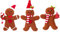 Weihnachtsgingerbread Mann Weihnachten Lebkuchen Hängende Ornamente Baumparty liefert 3pcs Stil 2.