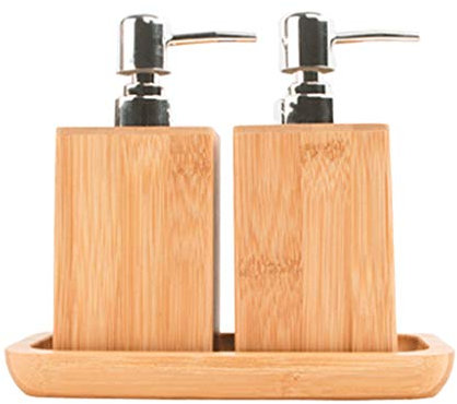 Seifenpumpe für die Arbeitsplatte aus natürlichem Holz, manueller Seifen- und Lotionspender, 1/2/3er-Pack, 200 ml, 6,7 oz, Seifenspender für Einkaufszentrum, Küche, Büro, Schule (einfarbig, 2er-Pack)