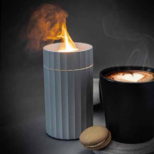 mymood Flame Diffuser & Plant Humidifier Indoor - Aroma 360 Diffuser for Home - Baby Humidifiers for Nursery & Bedroom - Car Air Freshener Diffuser & Electric Candles Gift Set or Flameless Candles