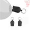 1 paire de ventouses en silicone noir à clochettes souples